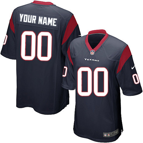 Nike Houston Texans Customized Navy Blue Stitched Youth NFL Jersey